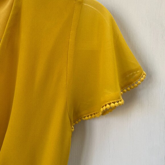 Lulu's Sunshine State of Mind Mustard Yellow Short Sleeve Romper Size S - Picture 7 of 10